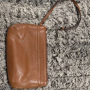 Coach Tan Leather Wristlet